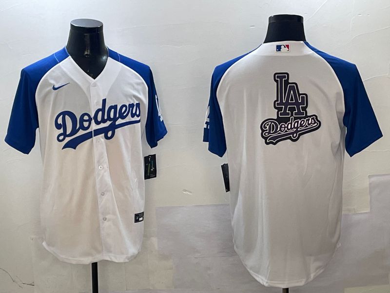 Men Los Angeles Dodgers Blank White blue Game 2025 Nike MLB Jersey style 24